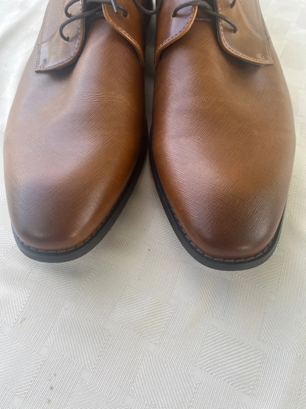 Steve Madden Men's Tan Leather Derby Shoes size 13